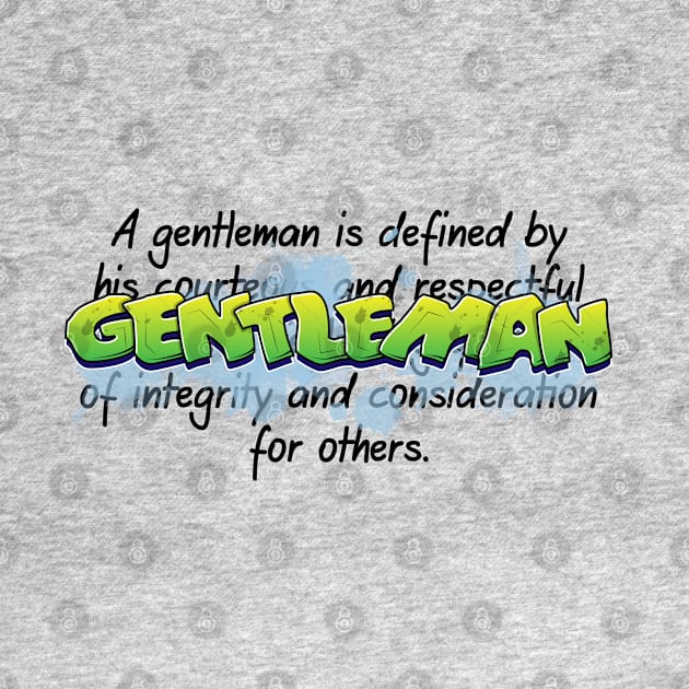 Gentleman Graffiti Art Design by ASHER